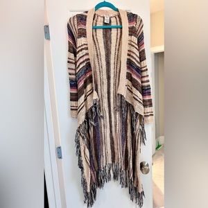 American Rag Fringe Long Cardigan